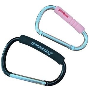 Dreambaby Goodgear Handy Hook Stroller Hook 2 Pack Black and Pink